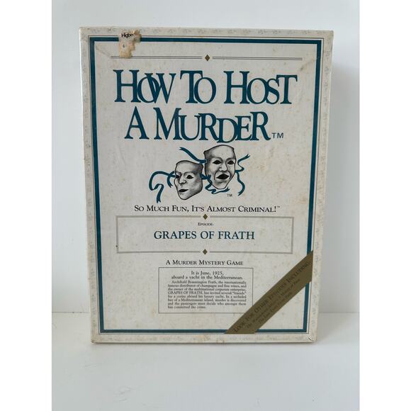 Vintage How to Host a Murder Grapes of Frath, Board Game 1986 NIB - Picture 2 of 7